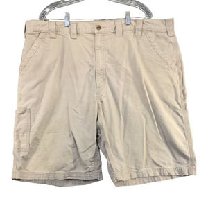 Carhartt Men's Chino Shorts Tan Size 44 Slash Pockets 100% Cotton